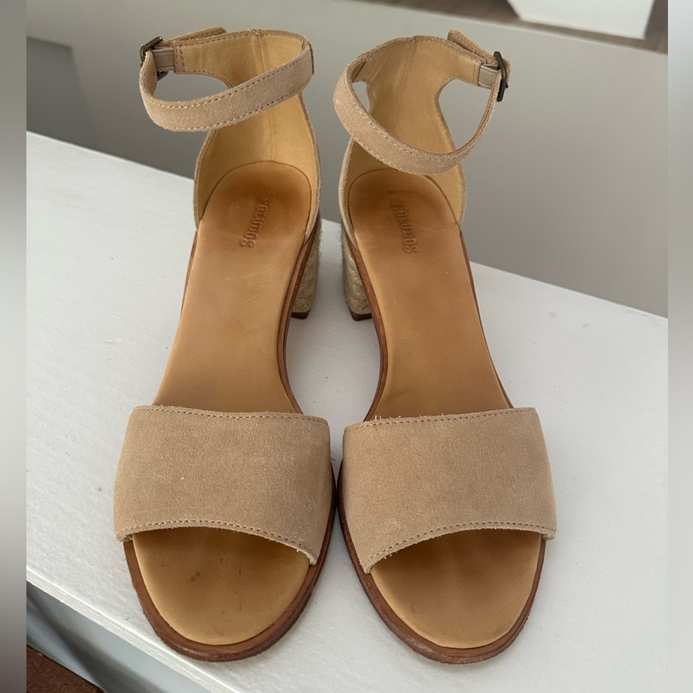 Soludos Capri Suede Block Heel Espadrille Sandal